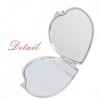 DIYthinker Yaoundé Cameroun Emblème National Coeur Miroir Compact Maquillage Portable Mignon Cadeau Miroirs de Poche à la Mai