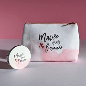 TE Whaka Pochette + Miroir Mariée dans lannée | Future mariée - Cadeau EVJF - Cadeau Mariage - Accessoire Mariage | Team de 