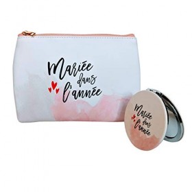 TE Whaka Pochette + Miroir Mariée dans lannée | Future mariée - Cadeau EVJF - Cadeau Mariage - Accessoire Mariage | Team de 