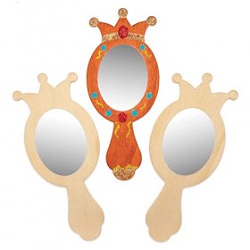 Baker Ross Lot de 4 Miroirs en Bois Princesse