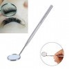 Niunion Miroir Dentaire, Miroir de Maquillage Miroir à Cils en Acier Inoxydable pour vérifier loutil de Nettoyage dinspecti