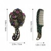 Holibanna Vintage Hand Mirror Comb Set Makeup Mirror Peacock Handheld Antique Mirror for Travel Relief Flower Small Vanity Mi