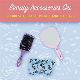Paladone Friends Beauty Accessoires Coffret cadeau | Comprend un bandeau de maquillage, une brosse à cheveux et un miroir à m