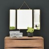 DECOCLICO-Miroir de barbier 3 faces-Barbier-L87,000 x l1,500 x h55,500-Métal