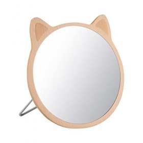 TBWHL Miroir de bureau en forme de chat pour salle de bain, douche, voyage