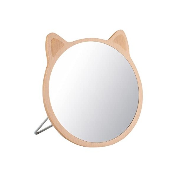 TBWHL Miroir de bureau en forme de chat pour salle de bain, douche, voyage