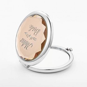 SFHMTL Lot de 2 miroirs de Maquillage compacts Mère de la mariée et mère du marié Champagne