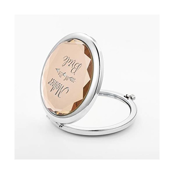 SFHMTL Lot de 2 miroirs de Maquillage compacts Mère de la mariée et mère du marié Champagne