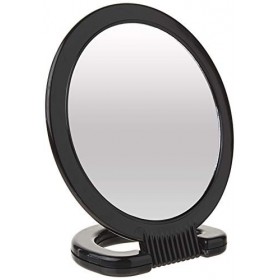 Diane Miroir de Poche en Plastique, Noir , 6 x 10 inches