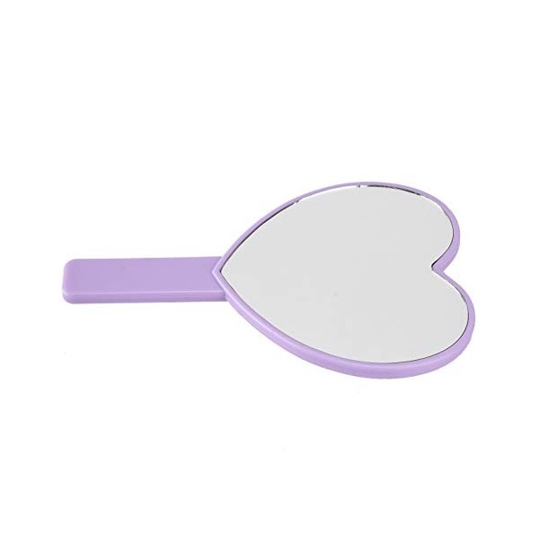 TBWHL Miroir de Voyage en Forme de cœur avec poignée Violet