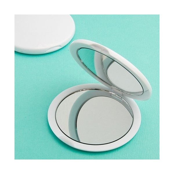 FASHIONCRAFT Lot de 24 miroirs compacts grossissants avec grossissement 5x et vue réelle 1x, parfait pour sac à main, poche e