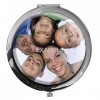 metALUm Premium - Miroir de Poche personnalisé sous Forme Ronde avec Votre Propre Photo