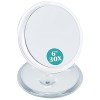 B Beauty Planet Miroir Grossissant x 30, Miroir de Voyage pour Maquillage, 15 cm de diamètre