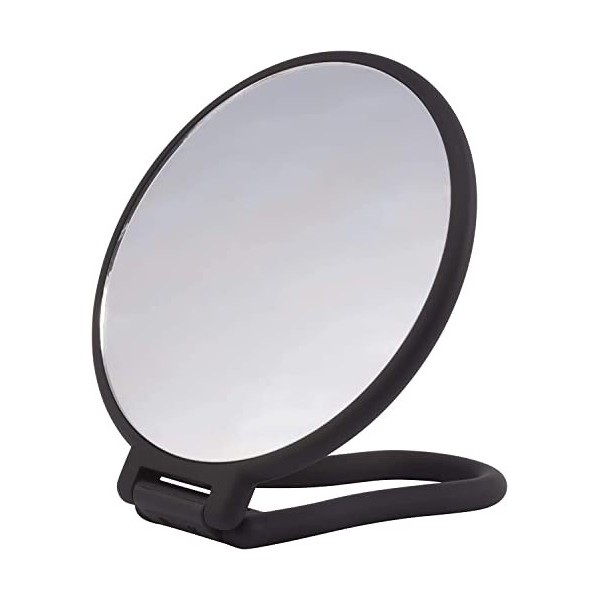 PARSA Beauty Miroir de maquillage rond à poser avec finition douce au toucher Double face normale et grossissante x3 Pour l