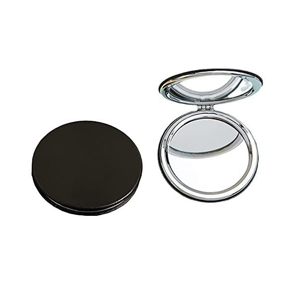 Zcooooool Miroir de Maquillage, Miroir Pliant Rond 6.7 CM,Miroir de Maquillage Professionnel Double Face Un côté agrandi,lau