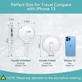 B Beauty Planet Miroir grossissant 30 x, Miroir de Maquillage grossissant 1X/30X Double Face, Miroir Compact Pliable pour Le 