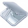 Miroir Grossissant X15 pour Sac à Main - Petit et Pliable pour Tenir dans La Poche - Miroir de Voyage pour Maquillage Argent