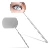 Sibba Miroir carré portable pour extensions de cils - 1 pièce en acier inoxydable amovible - Miroir multifonction pour examen