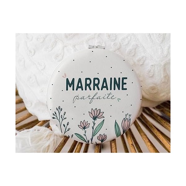 Manahia Miroir Cadeau Marraine - Marraine Parfaite - Bijoux, Cadeau Baptême - Annonce Grossesse - Demande Marraine- Cadeau No