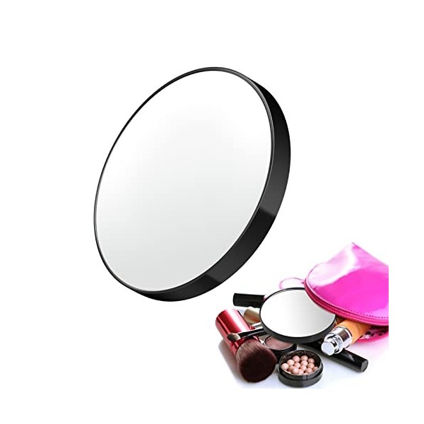 TUKNN Miroir Grossissant,Miroir Grossissant x 10,Miroir Grossissant Ventouse,Miroir De Poche,Petit Miroir Grossissant,Miroir 