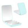 wobsion Rechargable LED Miroir de Voyage éclairé, grossissement 1x/3x Portable pour Sac à Main, Miroir portatif à Deux Faces,