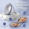 Petit Miroir de Poche Femme pour Voyage, Miroir Grossissant x15 de Sac à Main, Rond Miroir Pliable 8 cm 