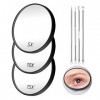 GZGXKJ 7 Pcs Miroir Grossissant Ventouse 5X 10X 15X Miroir Rapproché avec 2 Ventouses Miroir Maquillage pour Maquillage lépi