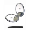 MTHGH Miroir compact avec grossissement 1x/2x, miroir de poche, pliable, miroir de maquillage pour portefeuille, petit