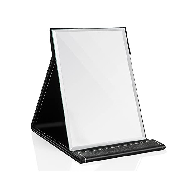 KLEHOPE Petit Miroir de Poche, Miroir Portable,Miroir de Maquillage, Miroir Portable 173mm X 123mm, Miroir Principal avec étu