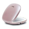 Fancii Miroir de Poche Rechargeable Lumineux, Grossissant 1x/ 10x - Petit Miroir Portable de Maquillage avec Lumières Naturel