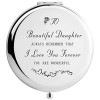 Miroir de maquillage significatif avec inscription « I Love You », Argenté,