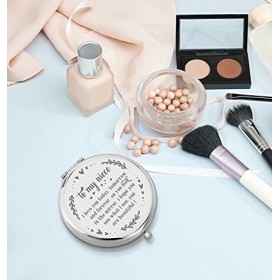 Whing - Miroir de maquillage compact et mignon pour nièce, cadeau danniversaire ou de remise de diplôme, cadeau pour nièce, 