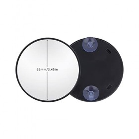 2 Pièces Miroir grossissant 15x 10x avec Ventouse Petit Miroir Grossissant Rond Le Maquillage lépilation Les Points Noirs Le