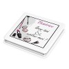 Maverton Miroir de Poche personalisé en Cuir Blanc pour Maman- Accessoire pour Trousse de Maquillage - Miroir Compact - Cadea