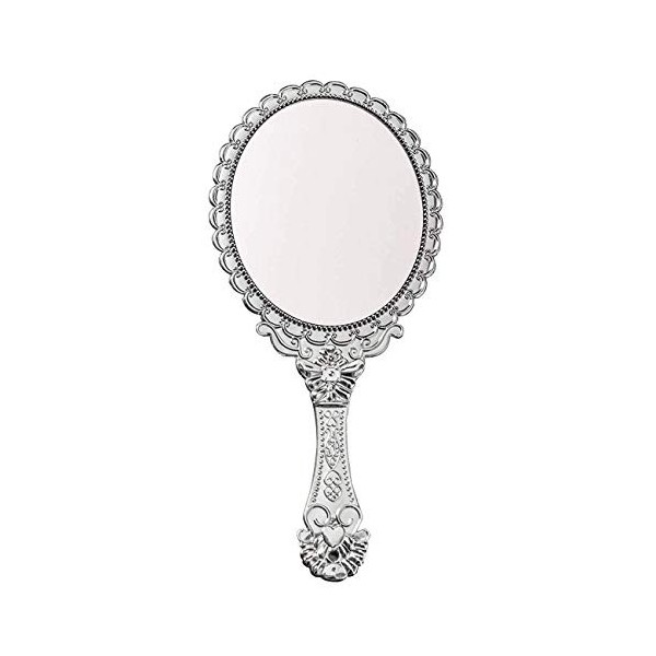 KABAKE Miroir de poche avec poignée, petit paquet de voyage, compact, vintage, décoratif, pour maquillage, cosmétiques, pour 