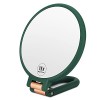 Linkstyle Miroir à Main, Miroir de Maquillage Double Face avec loupe 1X 15X, Miroir de Voyage Professionnel sur Support de Po