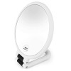 Linkstyle Miroir à Main, Miroir de Maquillage Double Face avec loupe 1X 15X, Miroir de Voyage Professionnel sur Support de Po