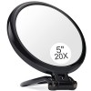 B Beauty Planet Miroir grossissant 20 x 12,7 cm, Miroir Double Face, grossissement 20X/1x, Miroir de Maquillage Pliable avec 