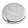 Maverton Miroir de Poche personnalisé - Couleur : Argent - Accessoires de Maquillage - Cadeau Parfait pour Les Femmes - Cadea