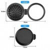 AFASOES 4 Pcs Miroirs de Poche en ABS Brosse Miroirs Ronde Compact Portable Brosse Pliant Cheveux Peigne Pliant en Caoutchouc