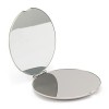 Cdemiy Miroir de Poche, Acier Inoxydable Miroir Pliant, Double Face Petit Miroir, Compact Mirrors Facile à Porter Miroir de V