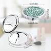 KYSUN Miroir Maquillage Poche, Miroir de Poche avec Grossissement x1 / x2, Rond Miroir Pliable & Portable, 7 cm Miroir de Poc