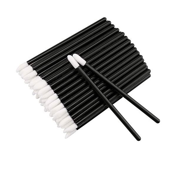 G2PLUS 100PCS Pinceaux Lèvre Jetables Lèvres Pinceaux,Applicateur Batonnet Brosse à Lèvres Jetable Applicateur Levre Lip Brus