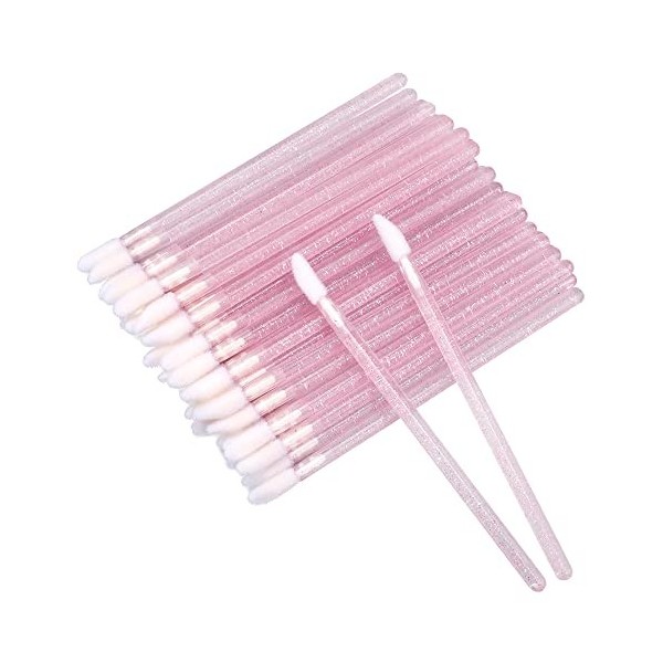 G2PLUS 100PCS Pinceaux Lèvre Jetables Lèvres Pinceaux,Applicateur Batonnet Brosse à Lèvres Jetable Applicateur Levre Lip Brus