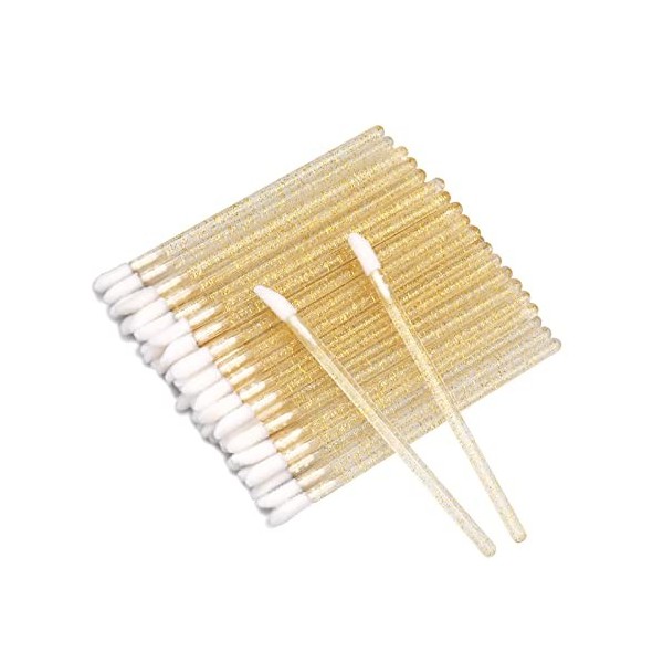 G2PLUS 100PCS Pinceaux Lèvre Jetables Lèvres Pinceaux,Applicateur Batonnet Brosse à Lèvres Jetable Applicateur Levre Lip Brus