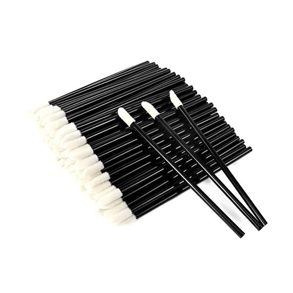 Sularpek 100 Pièces Applicateur Batonnet Brosse à Lèvres Jetable Applicateur Levre Lip Brush Parfait Outil de Maquillage Kits