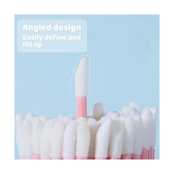 100 Pièces Pinceau à lèvres jetable, Pinceau de Maquillage pour Rouge à lèvres, Brosse à Lèvres Jetable Applicateur