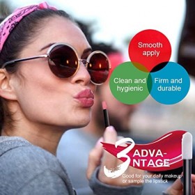 240 pièces Pinceaux à lèvres jetables, FITDON Applicateur de Rouge à Lèvres Baguettes pour gloss Outil de maquillage de beaut