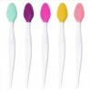 5 Pièces Brosses À Lèvres Outil Gommage Silicone Double Extrémité Mini Brosse À Lèvres Nettoyante Pour Hommes Et Femmes Éclai