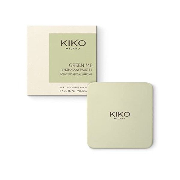 KIKO Milano Green Me Eyeshadow Palette | Palette De 6 Ombres À Paupières Aux Finis Variés : Mat, Nacré Et Métallisé